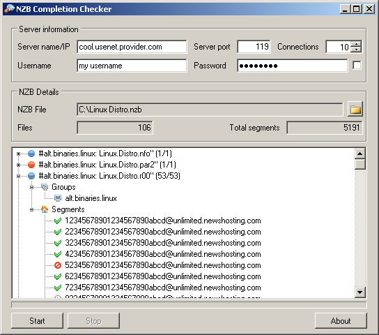 NZB Completion Checker screenshot